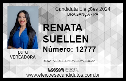 Candidato RENATA SUELLEN 2024 - BRAGANÇA - Eleições