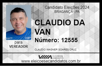 Candidato CLAUDIO DA VAN 2024 - BRAGANÇA - Eleições