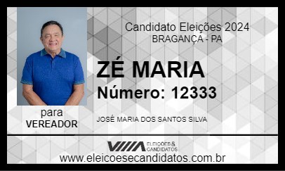 Candidato ZÉ MARIA 2024 - BRAGANÇA - Eleições