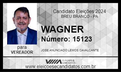 Candidato WAGNER 2024 - BREU BRANCO - Eleições