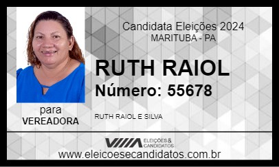 Candidato RUTH RAIOL 2024 - MARITUBA - Eleições