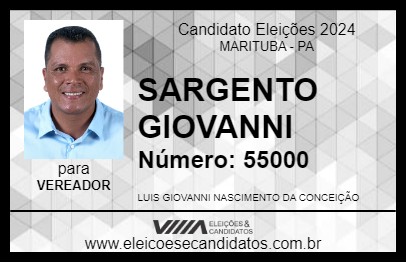 Candidato SARGENTO GIOVANNI 2024 - MARITUBA - Eleições