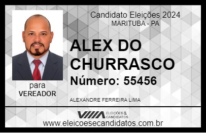 Candidato ALEX DO CHURRASCO 2024 - MARITUBA - Eleições