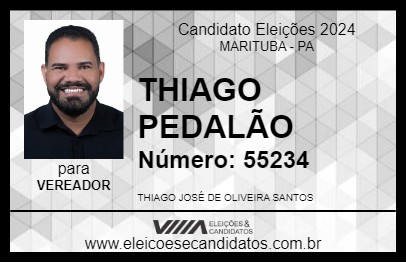 Candidato THIAGO PEDALÃO 2024 - MARITUBA - Eleições