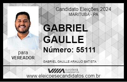 Candidato GABRIEL GAULLE 2024 - MARITUBA - Eleições