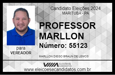 Candidato PROFESSOR MARLLON 2024 - MARITUBA - Eleições