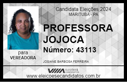 Candidato PROFESSORA JOJOCA 2024 - MARITUBA - Eleições