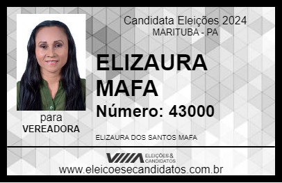 Candidato ELIZAURA MAFA 2024 - MARITUBA - Eleições