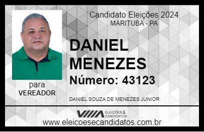 Candidato DANIEL MENEZES 2024 - MARITUBA - Eleições