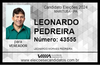 Candidato LEONARDO PEDREIRA 2024 - MARITUBA - Eleições