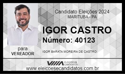 Candidato IGOR CASTRO 2024 - MARITUBA - Eleições