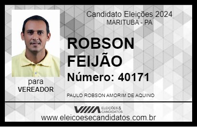 Candidato ROBSON FEIJÃO 2024 - MARITUBA - Eleições