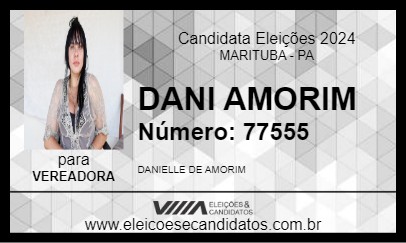 Candidato DANIELLE AMORIM 2024 - MARITUBA - Eleições