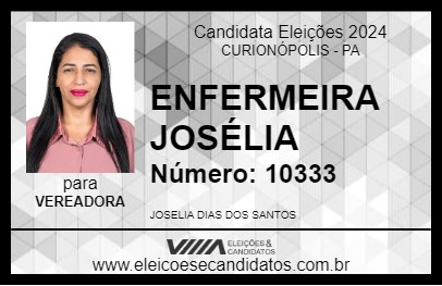 Candidato ENFERMEIRA JOSÉLIA 2024 - CURIONÓPOLIS - Eleições