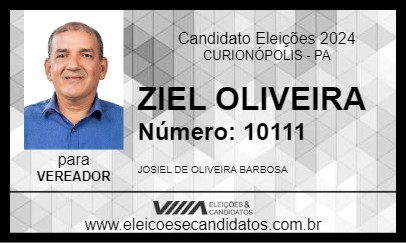 Candidato ZIEL OLIVEIRA 2024 - CURIONÓPOLIS - Eleições