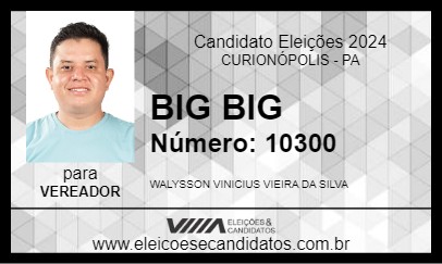 Candidato BIG BIG 2024 - CURIONÓPOLIS - Eleições