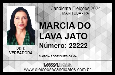 Candidato MARCIA DO LAVA JATO 2024 - MARITUBA - Eleições