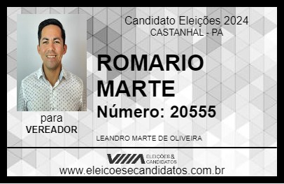 Candidato ROMARIO MARTE 2024 - CASTANHAL - Eleições