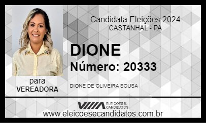 Candidato DIONE 2024 - CASTANHAL - Eleições