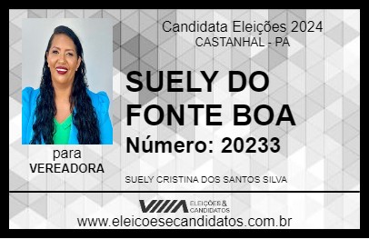 Candidato SUELY DO FONTE BOA 2024 - CASTANHAL - Eleições