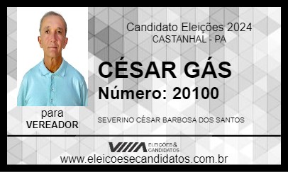 Candidato CÉSAR GÁS 2024 - CASTANHAL - Eleições