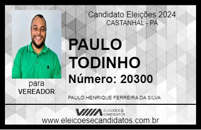 Candidato PAULO TODINHO 2024 - CASTANHAL - Eleições