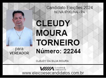 Candidato CLEUDY MOURA TORNEIRO 2024 - NOVA IPIXUNA - Eleições