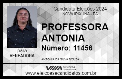 Candidato PROFESSORA ANTONIA 2024 - NOVA IPIXUNA - Eleições