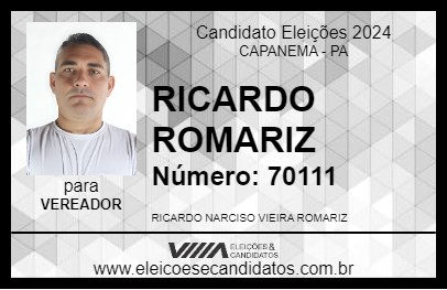 Candidato RICARDO ROMARIZ 2024 - CAPANEMA - Eleições