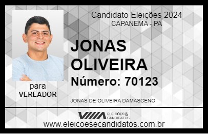 Candidato JONAS OLIVEIRA 2024 - CAPANEMA - Eleições