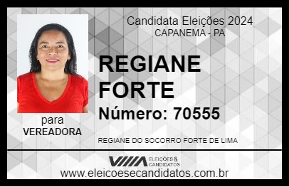 Candidato REGIANE FORTE 2024 - CAPANEMA - Eleições