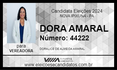 Candidato DORA AMARAL 2024 - NOVA IPIXUNA - Eleições