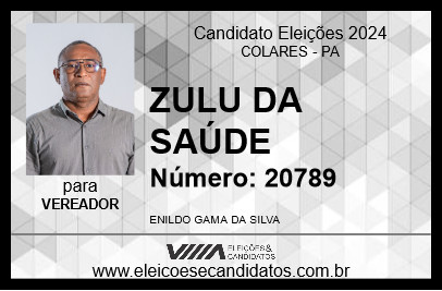 Candidato ZULU DA SAÚDE 2024 - COLARES - Eleições