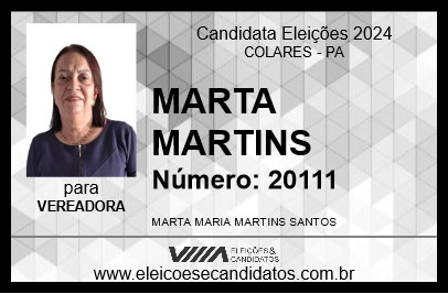 Candidato MARTA MARTINS 2024 - COLARES - Eleições