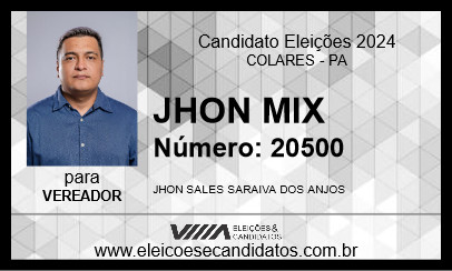 Candidato JHON MIX 2024 - COLARES - Eleições