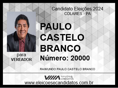 Candidato PAULO CASTELO BRANCO 2024 - COLARES - Eleições