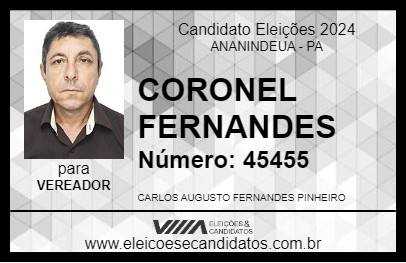 Candidato CORONEL FERNANDES 2024 - ANANINDEUA - Eleições