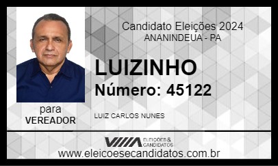 Candidato LUIZINHO 2024 - ANANINDEUA - Eleições