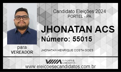 Candidato JHONATAN ACS 2024 - PORTEL - Eleições