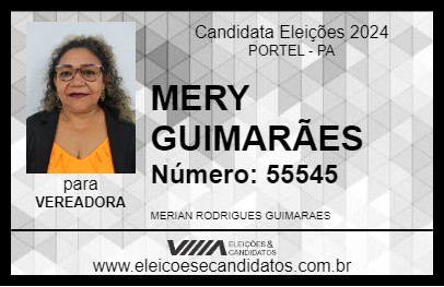 Candidato MERY GUIMARÃES 2024 - PORTEL - Eleições