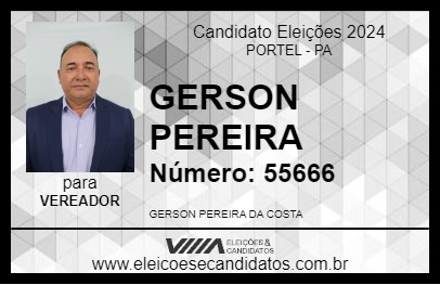 Candidato GERSON PEREIRA 2024 - PORTEL - Eleições