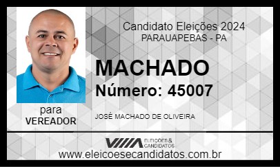 Candidato MACHADO 2024 - PARAUAPEBAS - Eleições