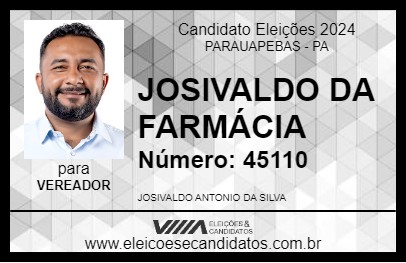 Candidato JOSIVALDO DA FARMÁCIA 2024 - PARAUAPEBAS - Eleições