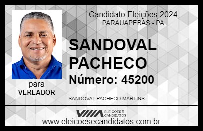 Candidato SANDOVAL PACHECO 2024 - PARAUAPEBAS - Eleições