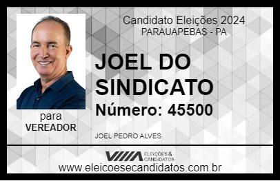 Candidato JOEL DO SINDICATO 2024 - PARAUAPEBAS - Eleições