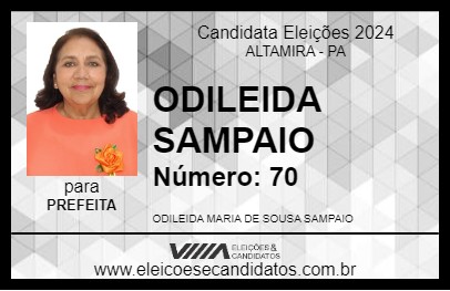 Candidato ODILEIDA SAMPAIO 2024 - ALTAMIRA - Eleições