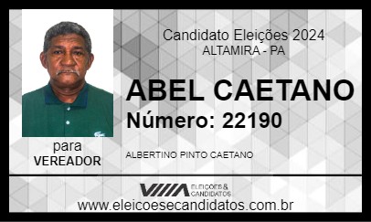 Candidato ABEL CAETANO 2024 - ALTAMIRA - Eleições