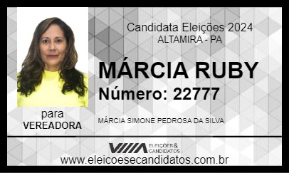 Candidato MÁRCIA RUBY 2024 - ALTAMIRA - Eleições