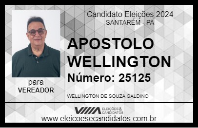 Candidato APOSTOLO WELLINGTON 2024 - SANTARÉM - Eleições