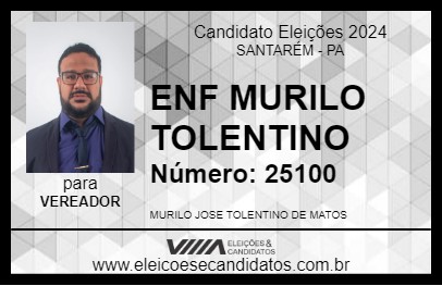 Candidato ENF MURILO TOLENTINO 2024 - SANTARÉM - Eleições